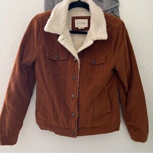 Sky and Sparrow Brown Jean Jacket with Sherpa Collar